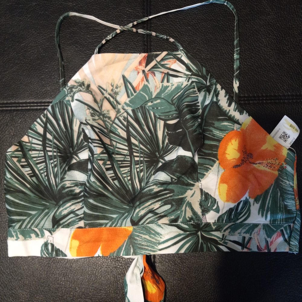 STEPS New York Tropical Halter Top